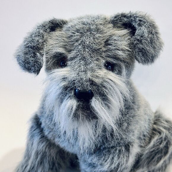RARE Classique Dakin Realistic Toy Schnauzer Dog Plush Stuffed 14" Floppy Ears - Picture 6 of 11